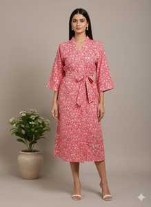 Robe maxi en coton indien pour femmes, pour l'été, la plage, le bain, la nuit, l'automne et le printemps, vêtements de détente, robe au meilleur design - Product Image 5