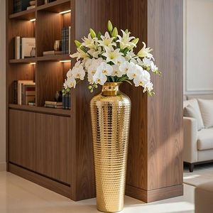 Gold Floor <b>Vase</b> 62cm Tall Brass Contemporary Handmade <b>Decorative</b> <b>Vase</b> for Wedding - Product Image 4