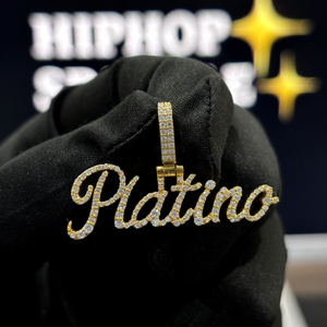 Personalized <b>Name</b> Letter Pendant 925 Sterling Silver VVS Moissanite 18K Gold Plated Iced Out Hip Hop <b>Necklace</b> Unisex Jewelry - Product Image 1