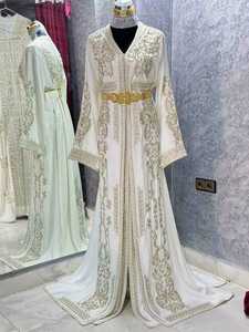 Robe musulmane longueur au sol Jalabiya caftan arabe Abaya plage Silhouette décoration taille naturelle fantaisie caftan pour les femmes - Product Image 2