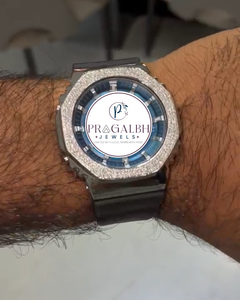 นาฬิกาเพชรหรูหราแบบ Iced Out ขอบหน้าปัดทรงแปดเหลี่ยม นาฬิกาควอตซ์โครโนกราฟประดับโมอิสซาไนต์ ตัวเรือนสแตนเลส สำหรับผู้ชายและผู้หญิง - Product Image 2