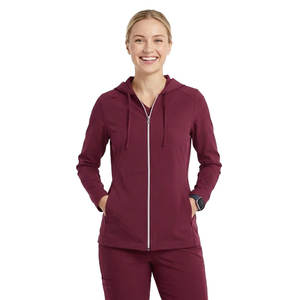 Blousons médicaux en gros pour femmes, style activewear, à fermeture éclair, avec poches, pour infirmières et médecins - Product Image 1