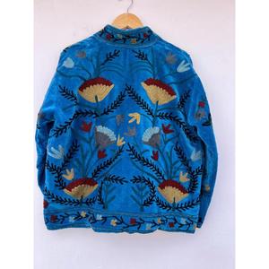 Stylish Premium Quality Autumn/Winter Eco-Friendly Cotton Velvet Embroidered Vintage Floral Suzani Style Bohemian Reversible - Product Image 5