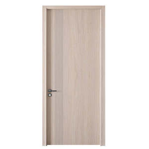 Porte CAESAR DOOR pour projet commercial, design moderne, porte à panneau lisse, étanche, ouverture latérale, placage bois, modèle en bois massif pour intérieur - Product Image 1