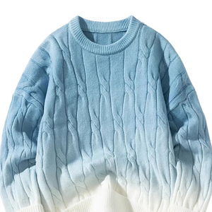 เสื้อสเวตเตอร์ไหมพรมฤดูหนาวสำหรับผู้ชาย DYNEGO APPARELS แบบสั่งทำพิเศษ ระบายอากาศได้ดี อุ่นสบาย ถักทอจากโพลีเอสเตอร์ 100% หนา ลายไขว้ - Product Image 1