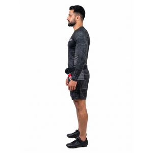 เสื้อรัดรูปแขนยาวสำหรับผู้ชาย Techwear แบบซับลิเมชั่น สำหรับ MMA, BJJ, No-Gi Grappling, ชุดกีฬาพิมพ์ลาย - Product Image 3