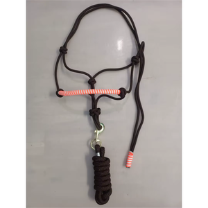 Cabestro de caballo de cuerda trenzada premium con cuerda de guía, cabezada de entrenamiento ajustable, aparejos ecuestres duraderos, proveedor OEM personalizado - Product Image 2