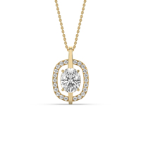 Colgante de Lujo con Diamante Cultivado en Laboratorio de 2.66 Ct, Estilo Único, Certificado IGI, Oro Sólido de 14k, Diseño Ligero, Corte Oval Brillante, para Mujer