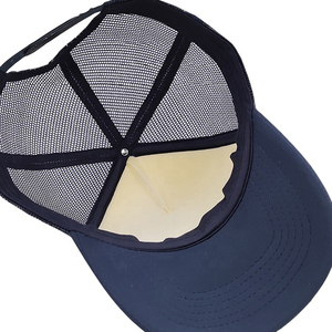 5 Panel Canvas Mesh Trucker <b>Hat</b> Custom Logo Embroidery Unisex Polyester <b>Summer</b> Sports Cap Wholesale - Product Image 4