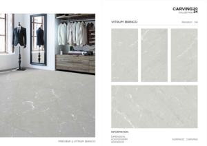 Refined carving finish <b>polished</b> glazed porcelain tiles produced for large format <b>flooring</b> wall coverage in modern environments - Product Image 5