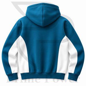 เสื้อฮู้ดผู้ชายสีน้ำเงินขาวทรงปกติ แบรนด์ Prime Power สไตล์ลำลอง สตรีทแวร์ ผ้าเฟรนช์เทอร์รี่ 320 กรัม ขายตรงจากโรงงาน - Product Image 2