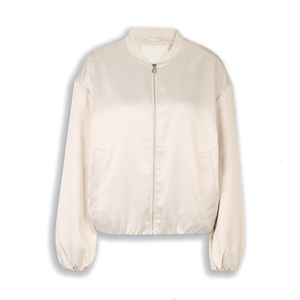 Veste en satin imperméable et coupe-vent pour femme, style streetwear, hiver, manches longues, fermeture éclair, épaisse, en polyester, pour l'extérieur - Product Image 1