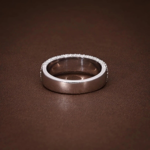 Moissanite Round Cut Full Eternity Wedding Band <b>Ring</b> For Unisex Original <b>925</b> <b>Silver</b> Fine For Bridal Promise Gift For Lovers - Product Image 4