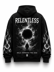 Sweat-shirt à capuche surdimensionné personnalisé avec motif éclair noir, streetwear, unisexe, OEM ODM - Product Image 2