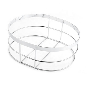 New Design Easy to Use Oval Shaped Metal <b>Bread</b> <b>Basket</b> with Canvas Bag - Product Image 2