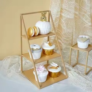 Professional Dessert Table Metal Cake Stand Dessert Display Stand Cupcake Holder Stylish Platform - Product Image 6