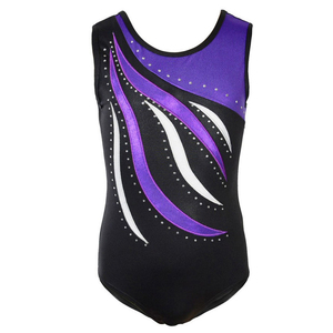 Justaucorps de danse personnalisés pour enfants, imprimés par sublimation, tenues d'entraînement de gymnastique pour filles en spandex extensible et polyester - Product Image 1