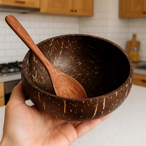 High Quality <b>Coconut</b> <b>Shell</b> Bowl Premium Handmade Eco Friendly Natural Durable Polished Reusable Kitchen Dining Serving - Product Image 1