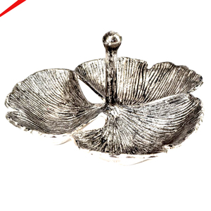 Bol à fruits en métal argenté fait main de haute qualité pour la décoration de table à la maison, idéal pour les chips et les sauces, parfait pour les mariages - Product Image 1
