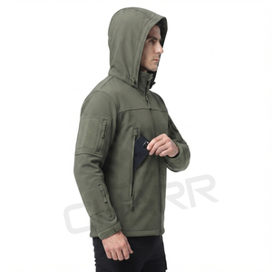 Chaquetas Tácticas de Senderismo para Hombre, Chaqueta Cortavientos con Capucha, Chaqueta Impermeable de Forro Polar Grueso, Chaqueta Softshell de Piel de Tiburón - Product Image 3