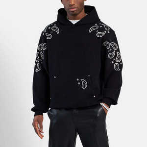 Nouveauté : Sweats à capuche en strass pour hommes, style unique, coton respirant, style streetwear pour hommes, sweats à capuche en strass pour l'hiver - Product Image 3