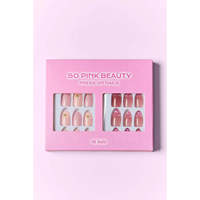 Veloro so PINK BEAUTY 2 paquets d'ongles artificiels à presser, extensions d'ongles faciles à poser