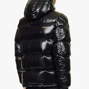 Chaqueta de burbujas ligera para hombre, para viajes de invierno, con cremallera, camuflaje, impermeable, cortavientos, con capucha, cuello alto, diseño plegable - Product Image 3