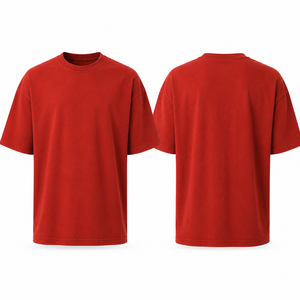 T-shirt en coton doux délavé à l'eau minérale, coupe oversize, ourlet brut, impression sérigraphique personnalisée, marque privée, vente en gros, streetwear - Product Image 1