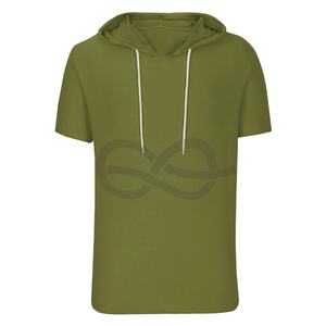 Sudadera con capucha de manga corta para hombre, Sudadera con capucha para gimnasio, Jersey Atlético ajustado ligero, sudaderas con capucha para entrenamiento y correr - Product Image 1