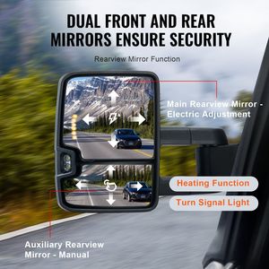 Espejos Retrovisores Laterales con Calefacción Eléctrica para Chevrolet Silverado 2003-2007/GMC/Cadillac, Par Izquierdo y Derecho con Luz Direccional, Juego de Espejos para Automóvil - Product Image 4