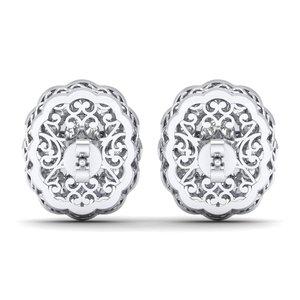 REYES Custom 925 Sterling <b>Silver</b> Cushion Cut 11.92 Carat Moissanite Screw Back <b>Stud</b> Earrings Elegant Wedding Gift Fine Jewelry - Product Image 3