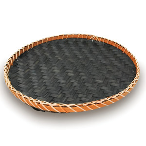 Factory supply natural bamboo <b>basket</b> <b>tray</b> set decorative weaving <b>trays</b> bohemian wall art decoration - Product Image 4