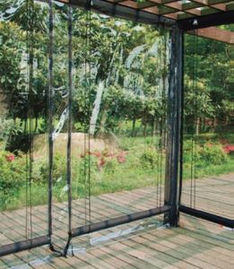 Windproof Clear PVC <b>Roller</b> <b>Blind</b> with Easy Install System, <b>Outdoor</b> Bistro Curtains for Restaurant and Cafe - Product Image 1