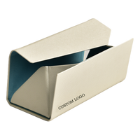 Étui à lunettes magnétique pliable triangulaire personnalisé avec votre logo, organiseur de lunettes de soleil, rangement pour lunettes