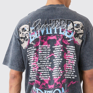 Camisetas Personalizadas Extra Grandes de Estilo Urbano, 100% Algodón Jersey, Transpirables, 200gsm, Tallas Grandes, Hombros Caídos, Manga Corta, para Hombre - Product Image 5