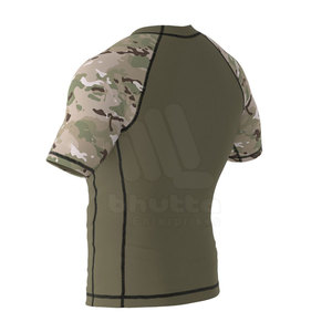 เสื้อรัดกล้ามเนื้อสำหรับผู้ชาย MMA ระบายอากาศได้ดี แขนสั้น คุณภาพพรีเมียม สำหรับการฝึกซ้อมต่อสู้ - Product Image 5