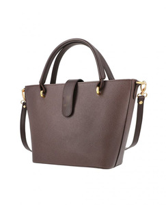 High Quality Women's Brown Genuine Leather Handbag Button <b>Large</b> Capacity Portable Durable Stylish Zipper Design Soft Feel Custom - Product Image 3