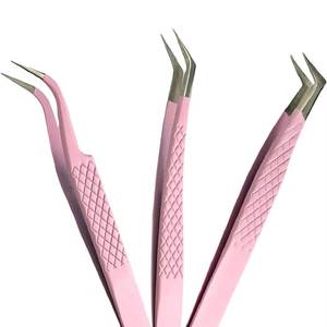 Pinces à cils de précision personnalisables de haute qualité Morje Surgical, en acier inoxydable, pointe lisse, 10 mm, ensemble pour l'application des cils - Product Image 3