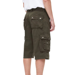 Latest Casual Solid Cargo Shorts Loose Fit Multi-pocket Breathable Quick Dry Long Short Pants Men Custom Logo Cotton - Product Image 6