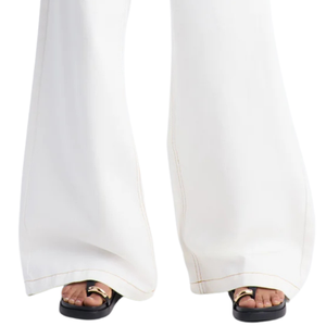 <b>Women's</b> <b>White</b> Wide Leg Loose Fit <b>Jeans</b> Stonewashed <b>Ripped</b> Detail Full Length Casual Denim Pants 100% Cotton Breathable Quick Dry - Product Image 5