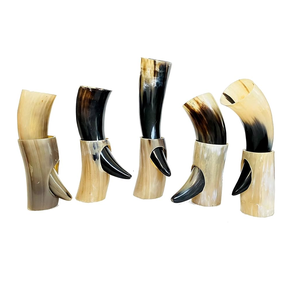 Support en corne de buffle artisanal avec bordure et pointe en laiton, qualité excellente à prix abordable - Product Image 4