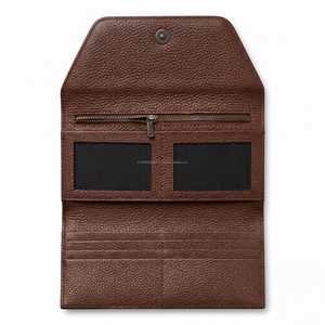 Portefeuille Trifold en Cuir de Vachette Véritable avec Poche Zippée, Fentes pour Cartes et Fermeture à Bouton-Pression – Style Western Bohème Cowgirl - Product Image 3