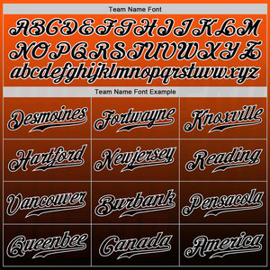 Custom Orange Black–White Authentic Fade Fashion <b>Baseball</b> Jersey Personalized Sublimation Printing Custom Logo Design Color - Product Image 5