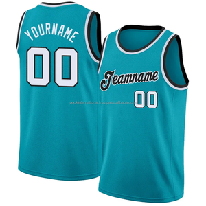 เสื้อบาสเก็ตบอลสีดำแบบซับลิเมชั่นสั่งทำพิเศษ ผ้าตาข่าย สำหรับผู้ใหญ่ ใส่ได้ทั้งชายและหญิง พิมพ์ชื่อทีม ระบายอากาศได้ดี ทรงปกติ คอกลม - Product Image 2