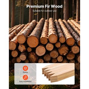 25 Pezzi Pali da Giardino in Legno 36 x 0,5 x 1,5 cm, Pali per Livellamento e Supporto Piante in Legno di Abete con Filo da 1mm - Product Image 2