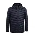 Mens Thick Slim Fit Formal Winter Puffer <b>Jacket</b> with <b>Warm</b> Quilted Insulation Windproof <b>Waterproof</b> Design - Product Image 3