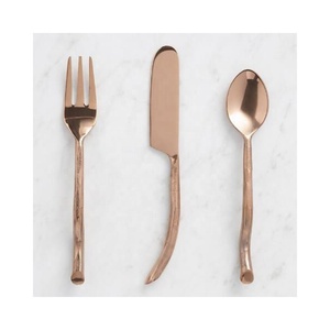 Unique Rose Gold Polished Designer Flatware <b>Set</b> Forks Spoons Knife Flatware Steel Cutlery <b>Set</b> Stainless Steel Cutlery <b>Sets</b> - Product Image 3