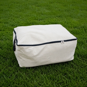 Natural Canvas Garment Bag with Zipper Closure for Home Storage Durable Organizer - Product Image 1