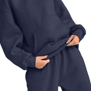 Sudadera con Capucha para Mujer, Color Sólido, Algodón, Casual, Manga Larga, Transpirable, Tejida, con Bolsillos, para Otoño - Product Image 2