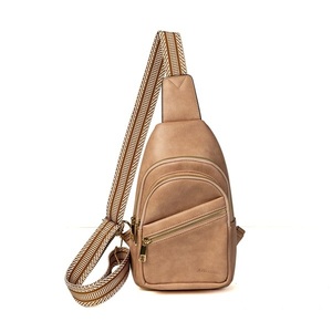 Custom Logo Leather <b>Crossbody</b> <b>Bag</b> Guitar Strap New Fashion Vintage Fanny Pack Chest <b>Bag</b> Women's <b>Summer</b> Spring Style Sling <b>Bag</b> - Product Image 4
